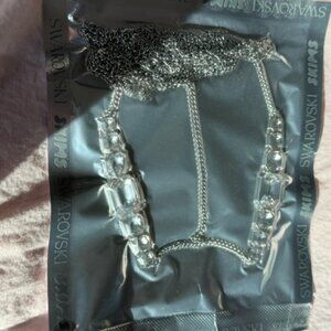 SWAROVSKI Skims Body Chain Mixed Cuts, V-Shape, White